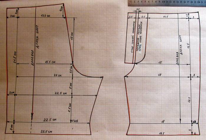 Картинки выкройка шорт