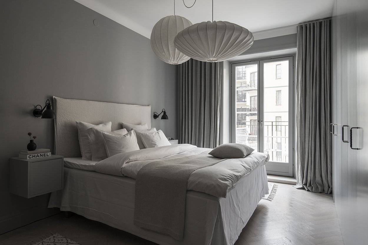 50 оттенков серого: 75 фото-идей дизайна спальни в серых тонах