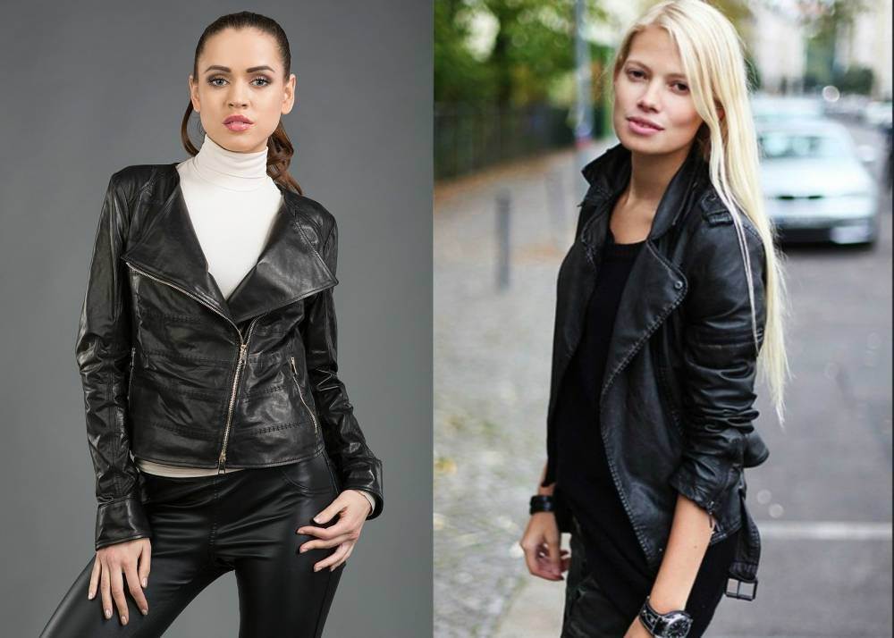 Модные куртки-косухи-2019: и фото образов с женскими косухами из кожи и других материалов