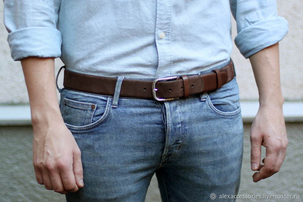 Кожаный ремень мужской для джинс: правила выбора | модные новинки сезона