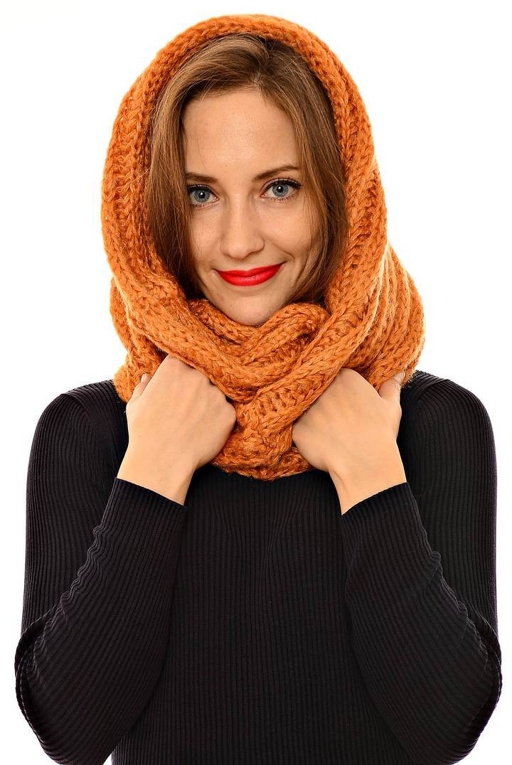 С чем и как носить снуд, шарф хомут - фото - шкатулка красоты