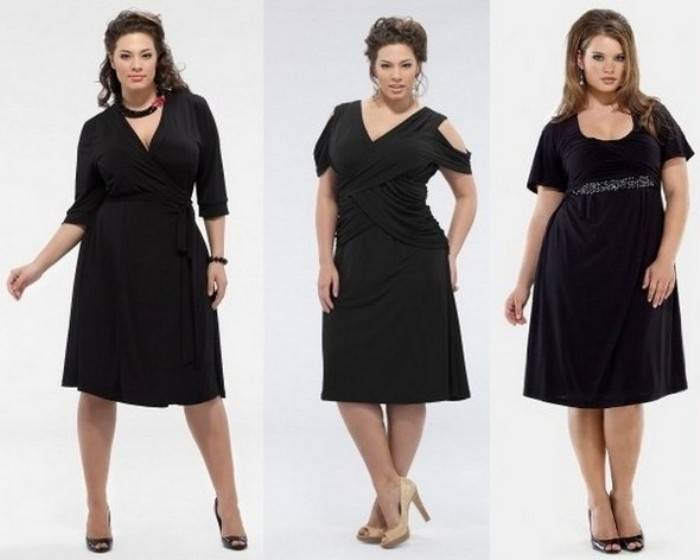 Нарядные платья для полных женщин: модные тенденции и красивые луки на фото