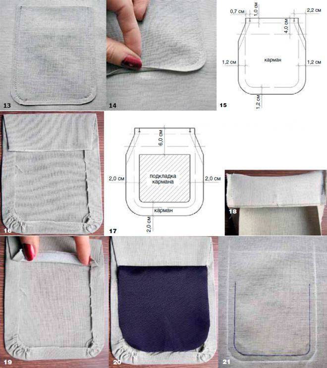 Карман-портфель модель 3 готовая выкройка кармана-портфеля с припусками на швы основы кроя и шитья