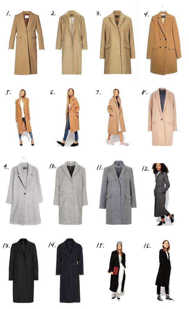 Пальто для женщин с разными типами фигуры