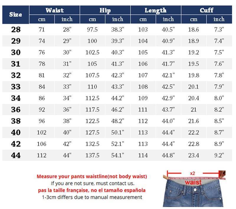 Размер мужских джинсов подбираем по таблице, стране, брендам, моде