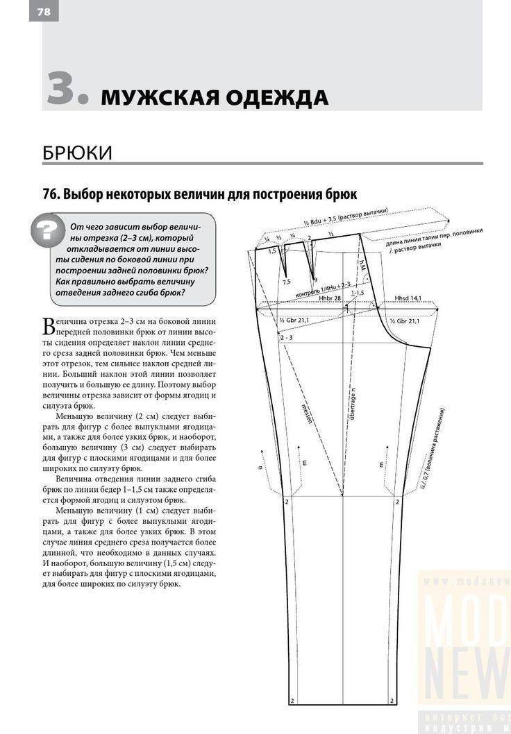 Пошив брюк пошагово