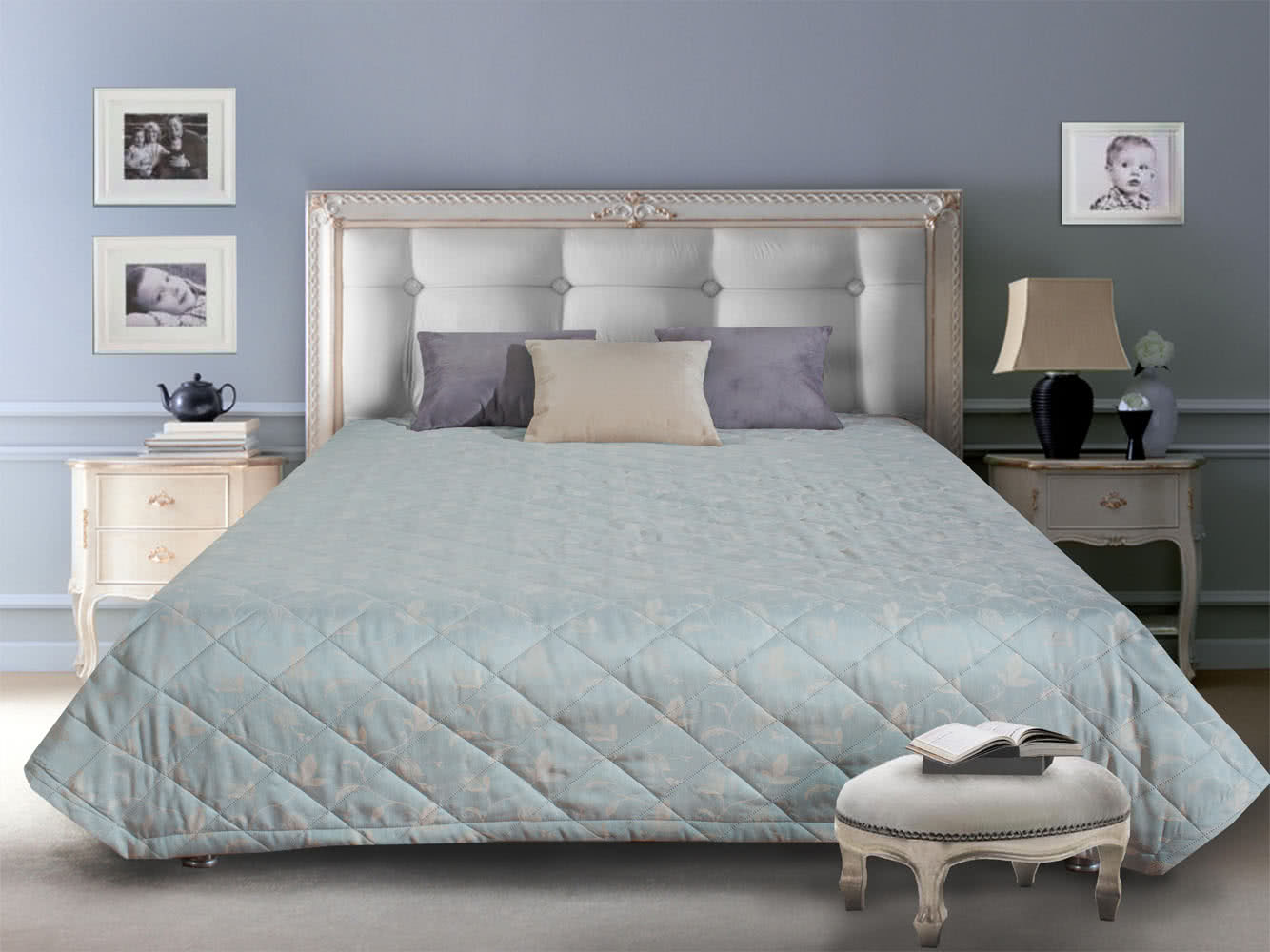 Лучшее украшение для двуспальной кровати — стеганое покрывало