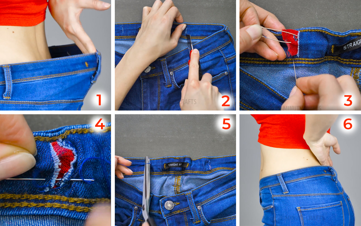 Как ушить джинсы в талии в домашних условиях