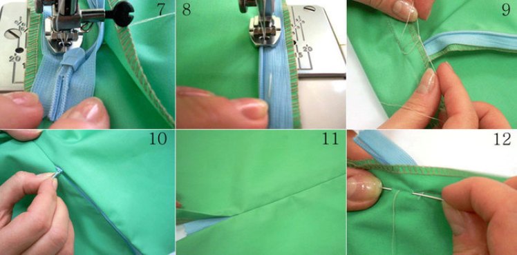 Как в юбку вшить потайную молнию с поясом и без: пошаговая инструкция