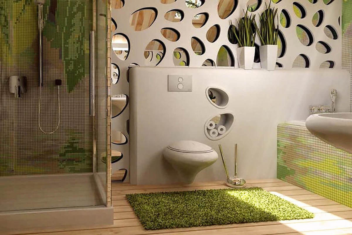 Современный дизайн ванных комнат в коттеджах