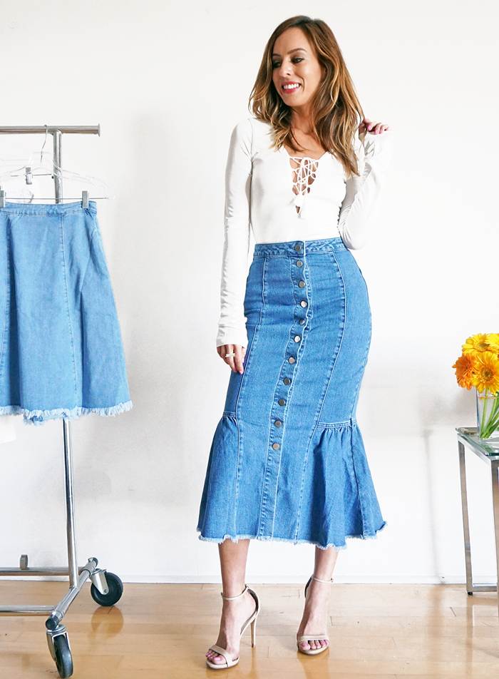 Джинсовая юбка: идеи, которые помогут выглядеть стильно