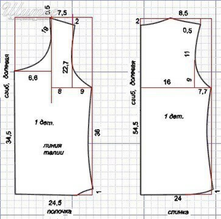 Женская футболка-топ. инструкция по печати и пошиву выкроек