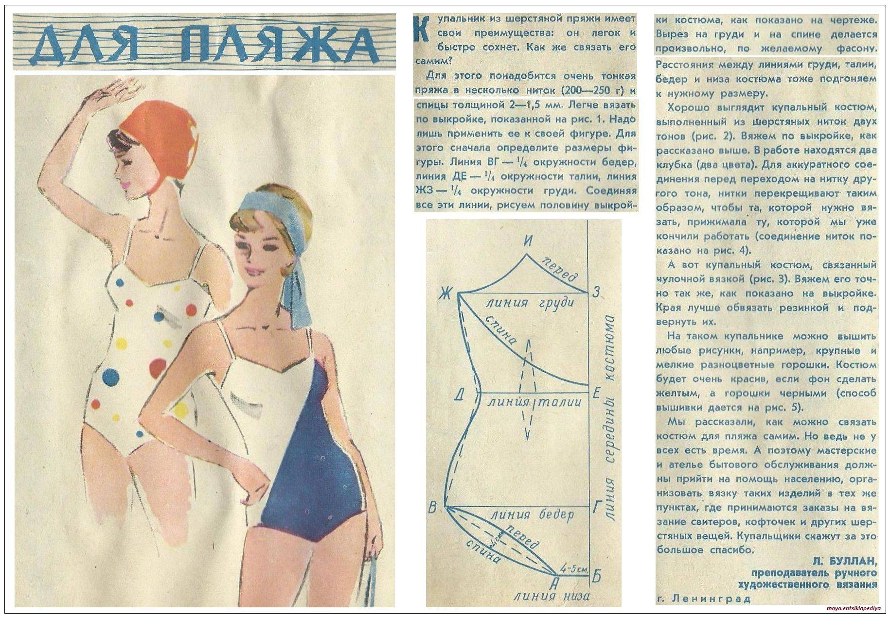 Строим выкройку купальника.