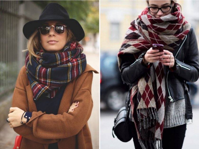 Как стильно носить шарф: 14 актуальных моделей