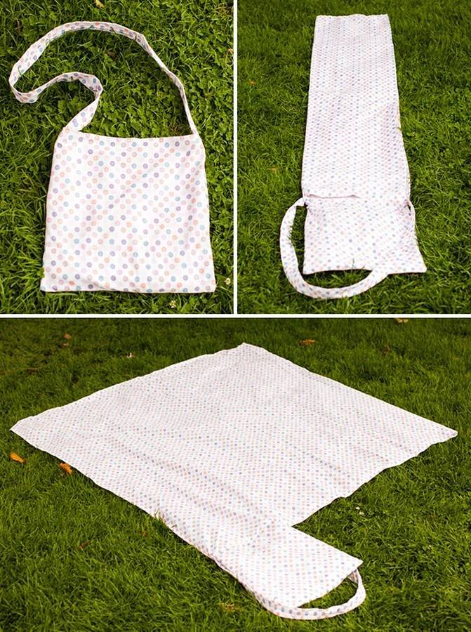 Как сшить идеальное одеяло-«сумку» для пляжа и выездов на природу