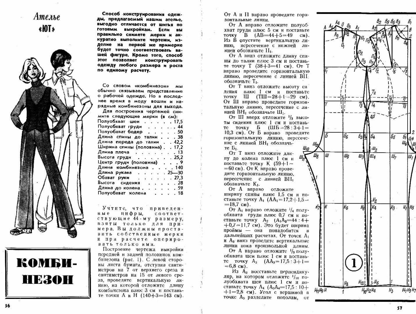 Простая выкройка и инструкция по пошиву мужского рабочего комбинезона