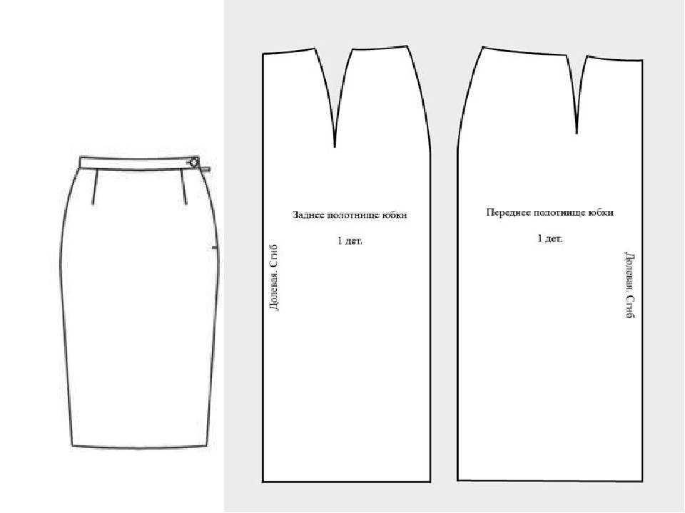 Выкройка юбки — карандаш для начинающих: пошаговый мастер класс по построению лекала прямой юбки со шлицей с формулами и описанием