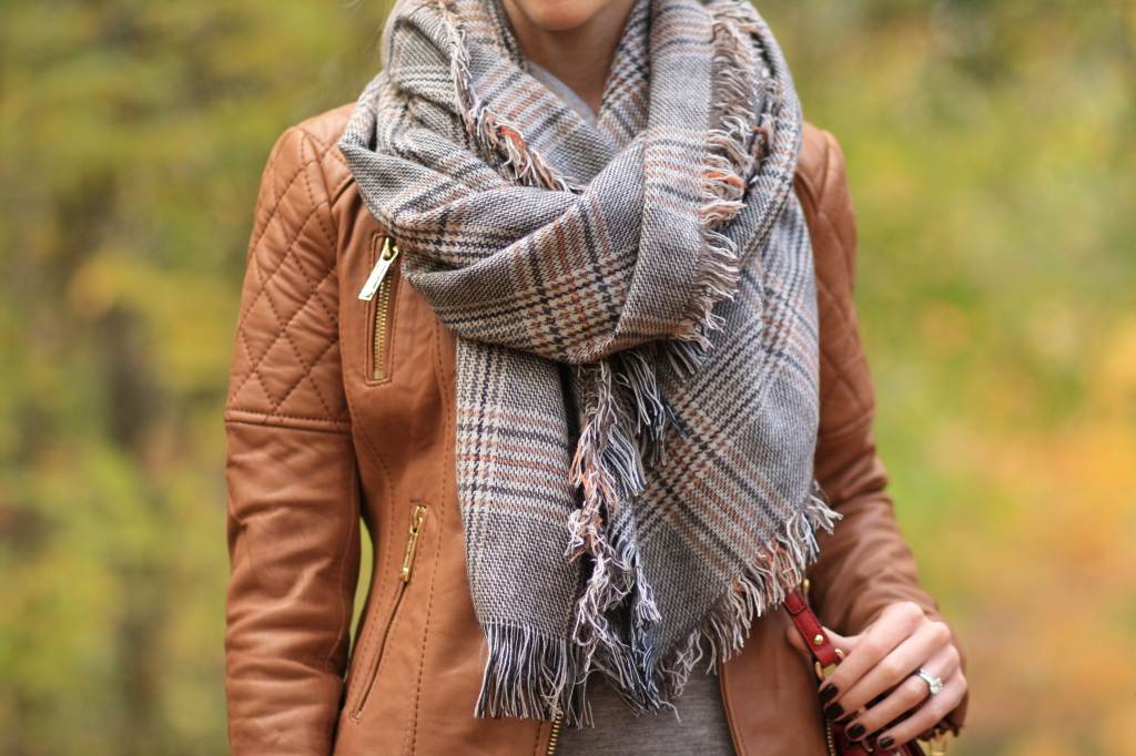 Платки и шарфы зимой - что модно, примеры образов