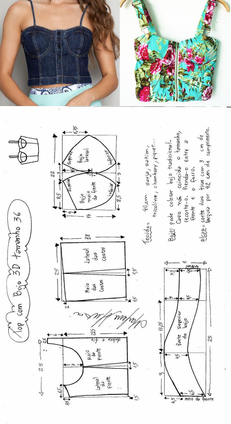 Топ бюстье выкройка 42 размер