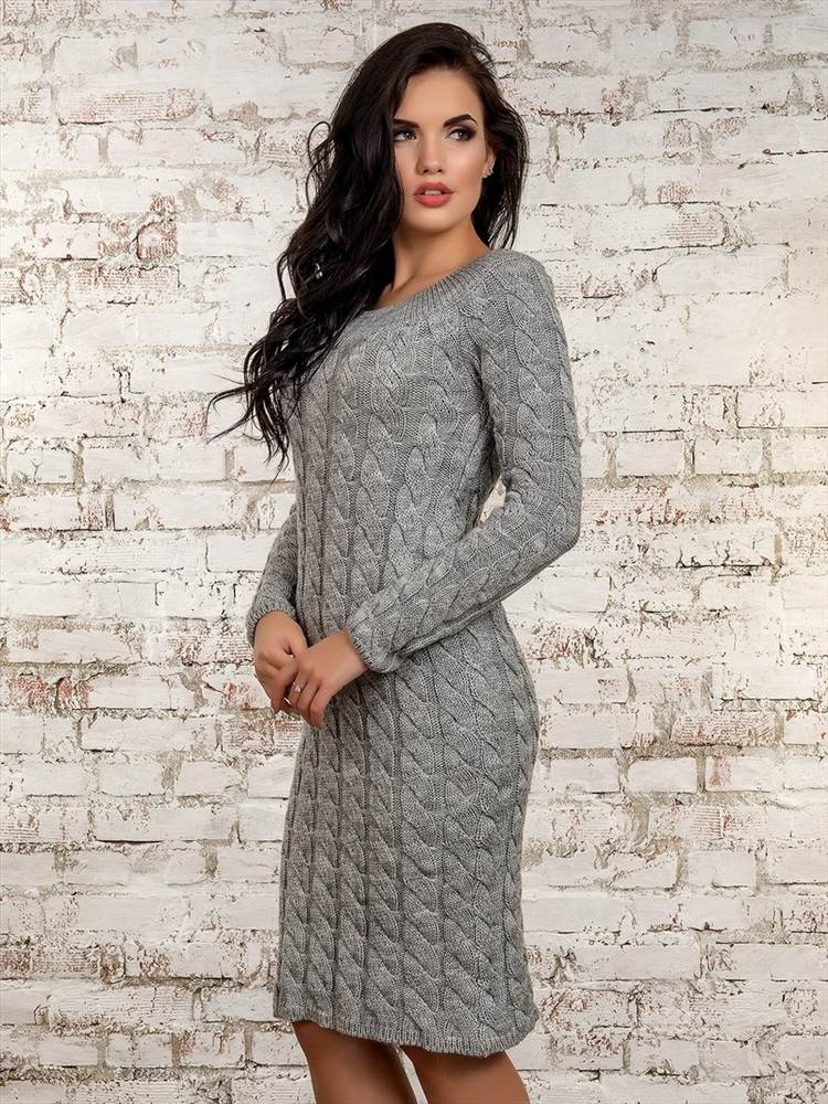 Теплые платья 2019: вязаные, длинные фасоны для женщин и девочек, фото