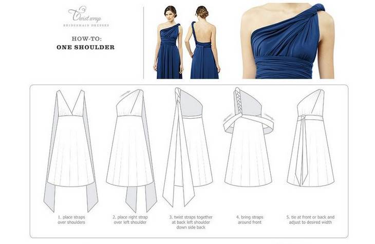 Выкройка платья-трансформер: одно платье — много вариантов