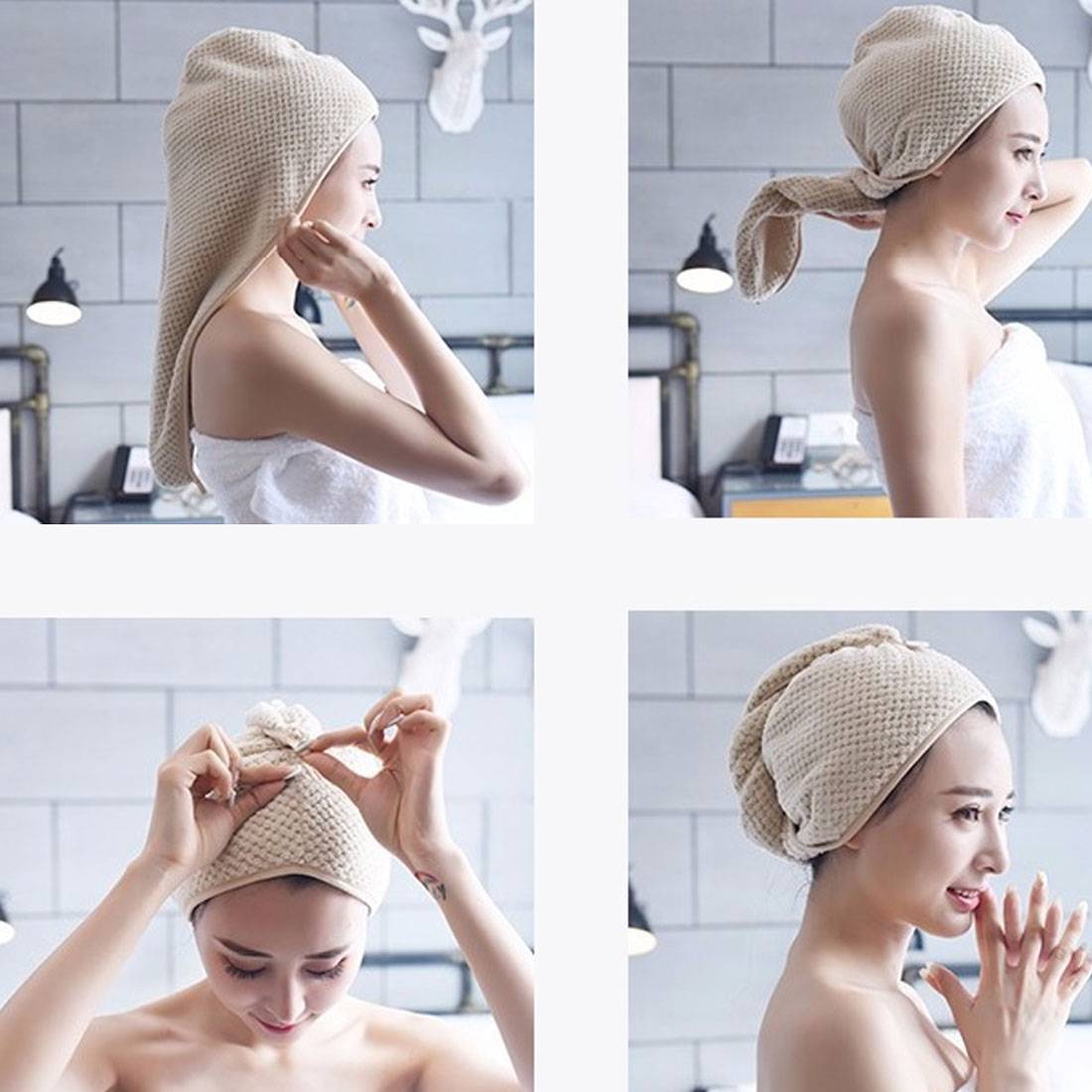Как создать тюрбан с помощью полотенца, чтобы высушить мокрые волосы