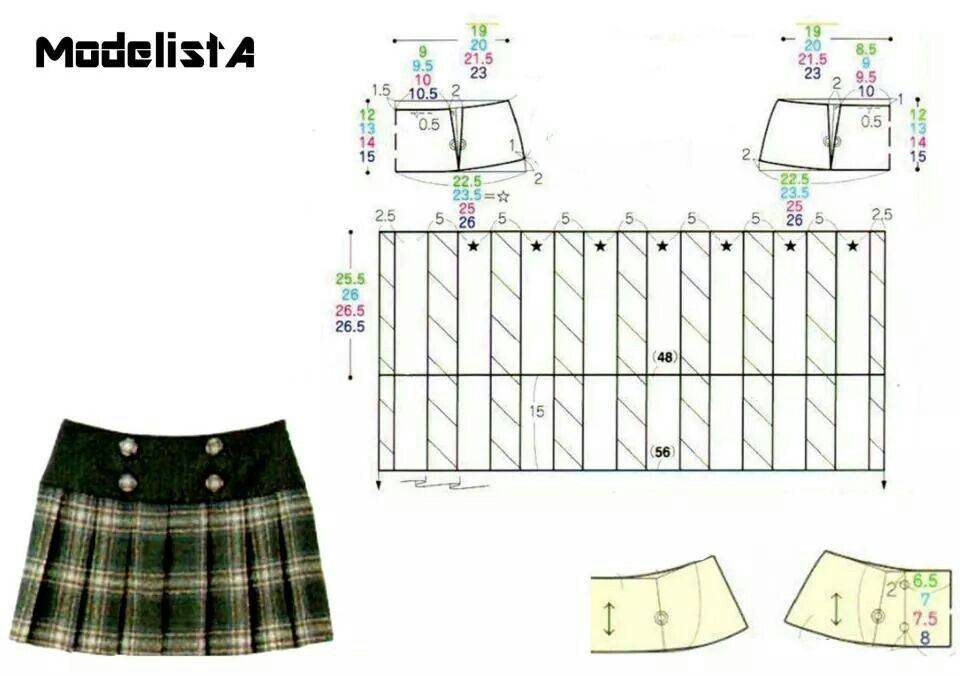 Школьная юбка для девочки выкройка