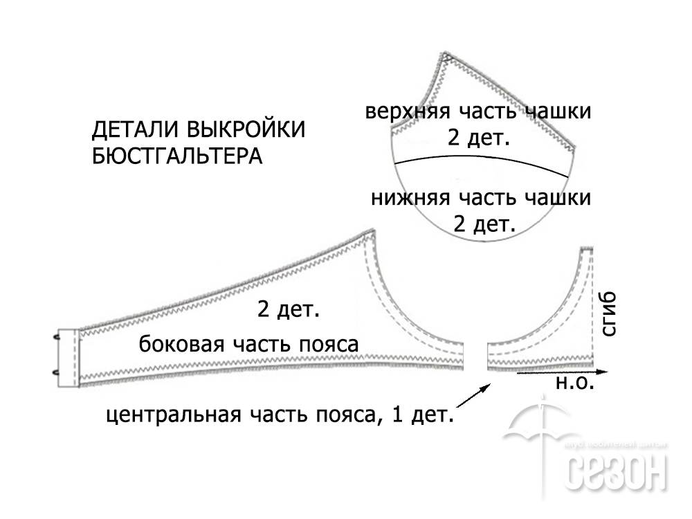 Схема бюстгальтера