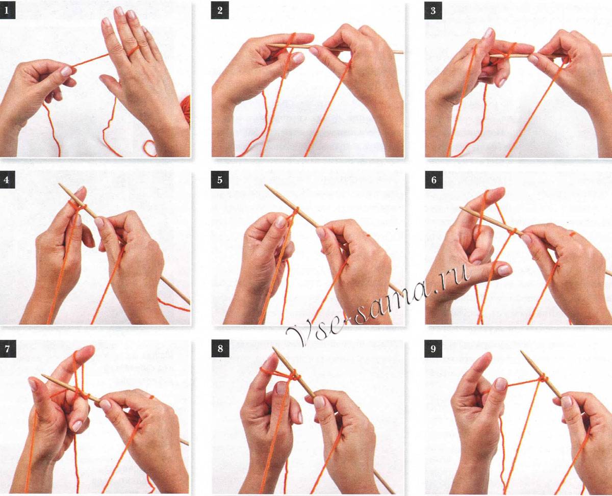 Вязание. набор петель на спицы - 13 различных способов.