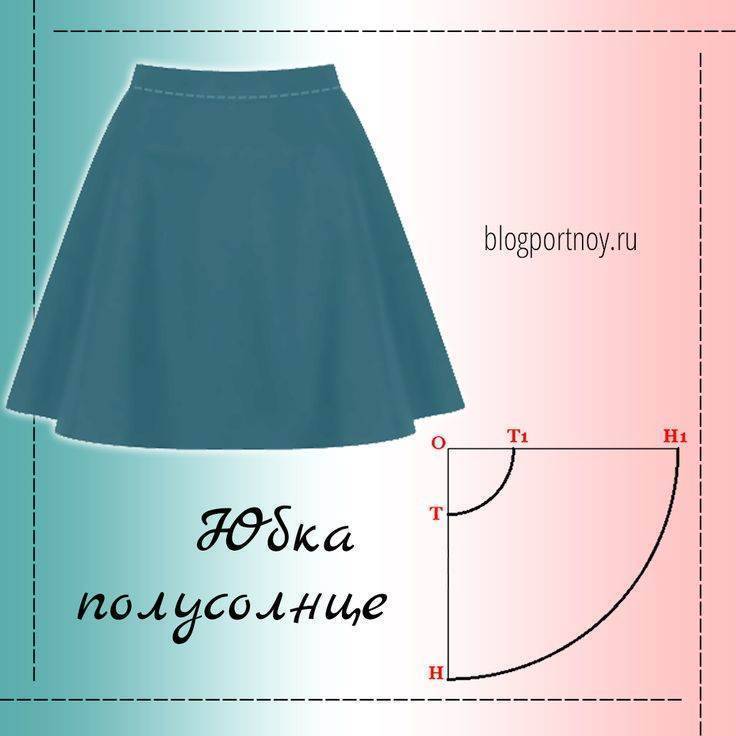 Выкройка юбки полусолнце | выкройки одежды на pokroyka.ru