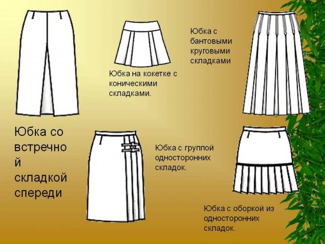Выкройка юбки с односторонними складками | выкройки одежды на pokroyka.ru