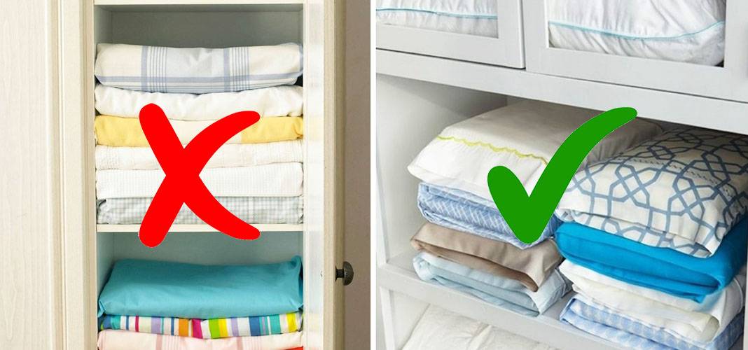 Хозяйкам на заметку - как хранить постельное белье в шкафу