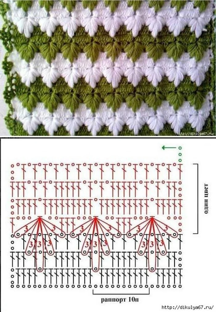 Узор для пледа крючком схема и описание