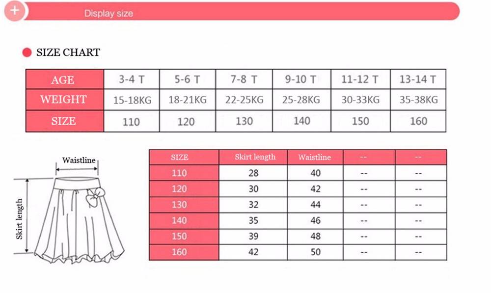 Как правильно определить размер юбки, таблица размеров