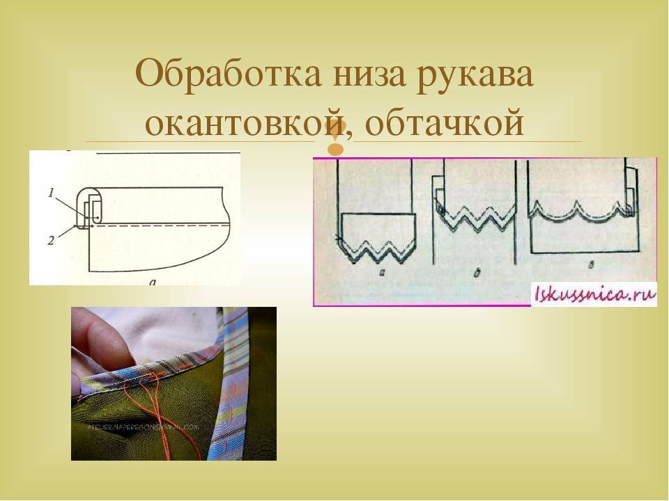 Обработка рукавов - раскрой и пошив плечевого изделия - работа с тканью (viii класс)