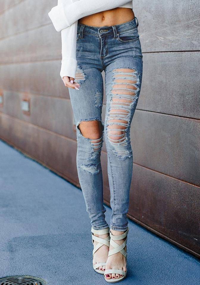 Рваные джинсы женские, плюсы и минусы на разных типах фигуры