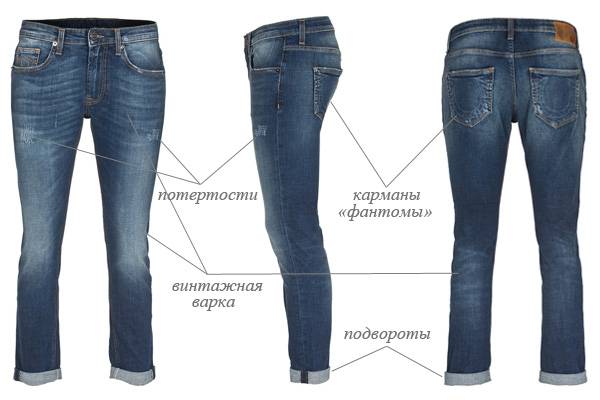 Какой длины должны быть джинсы мужские и женские по типам