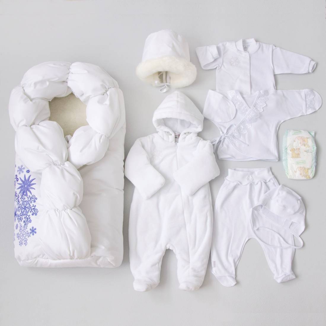 Одежда на выписку для новорожденных зима