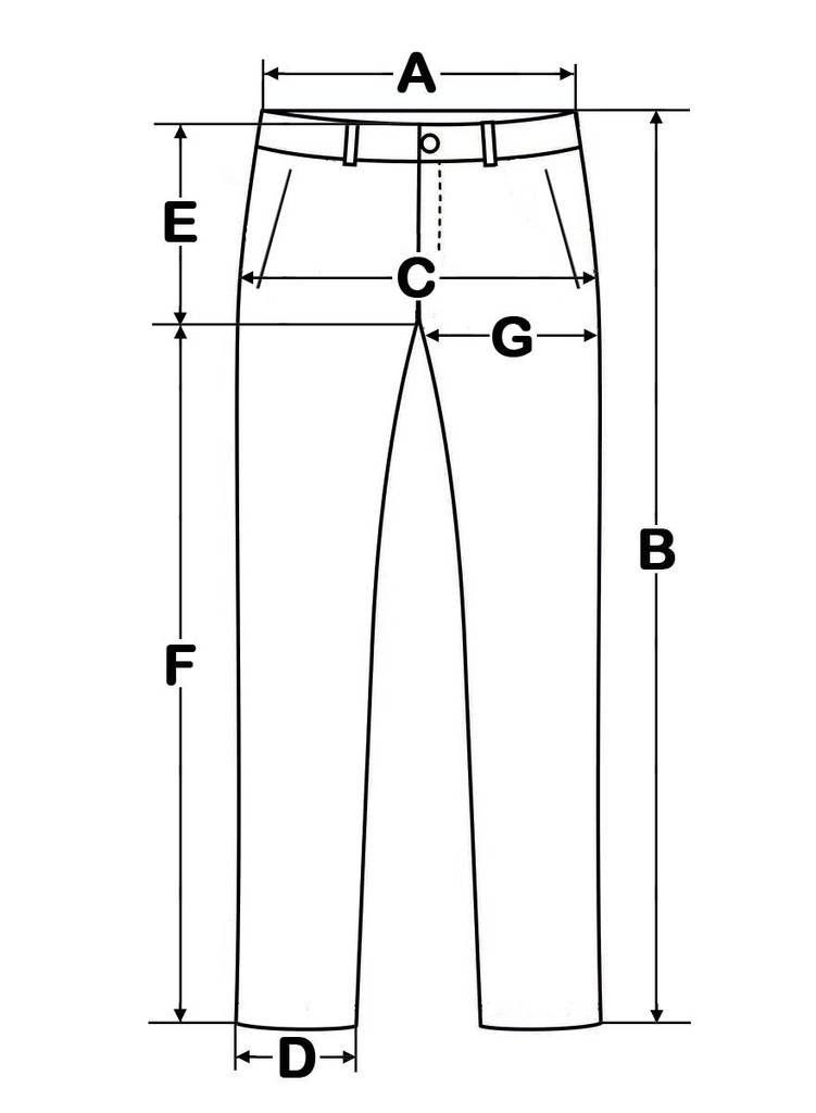 Размер мужских брюк