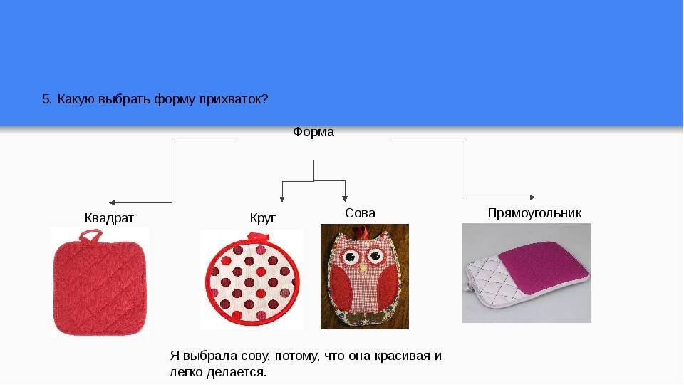 Проект по технологии 4 класс для девочек прихватка