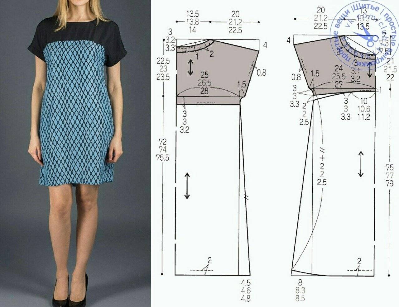 Как построить основу прямого платья по своим меркам