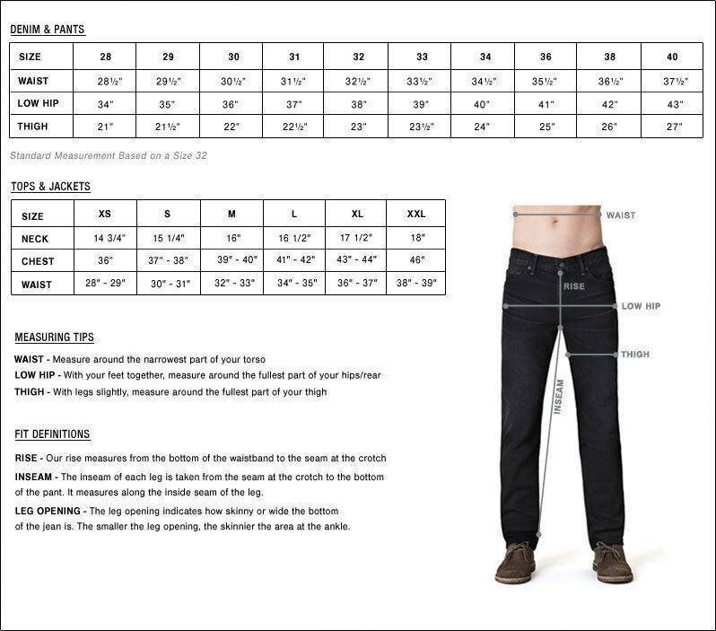 Как подобрать размер джинсов мужских и женских с использованием таблиц