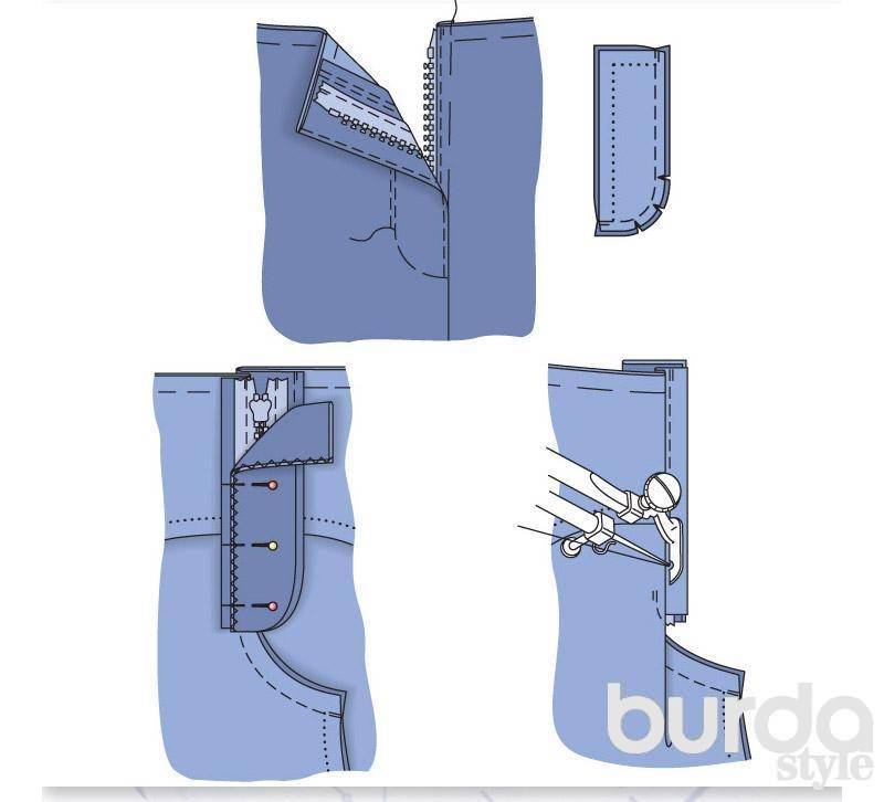 Обработка застежки (гульфика) передних половинок брюк | самошвейка - сайт о шитье и рукоделии