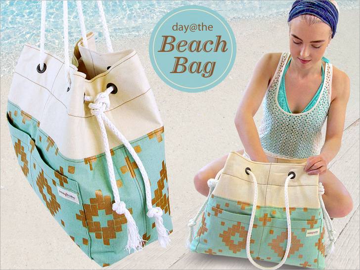 Гардероб мастер-класс шитьё пляжная сумка для морского променада ткань