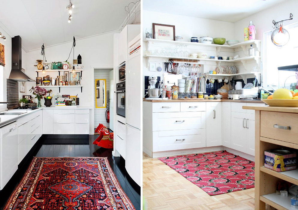 Ковер на кухню на пол: стоит ли стелить, как выбрать, где разместить