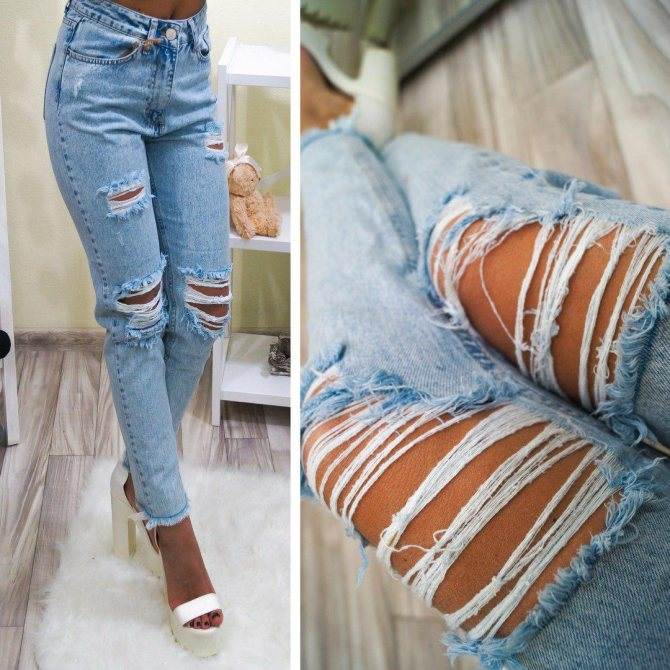Рваные джинсы 2019: женские модели, с чем носить и как сделать своими руками
