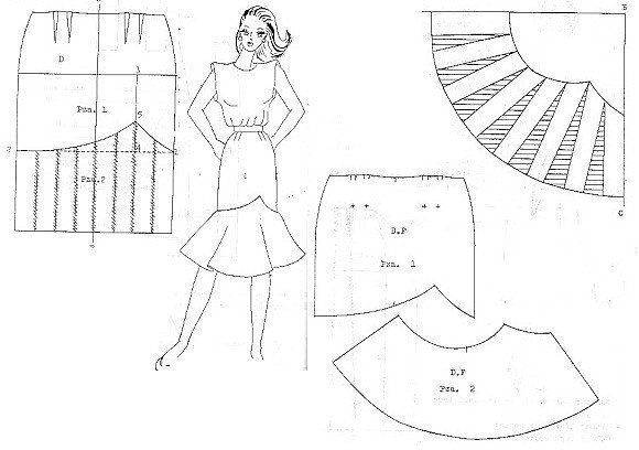 Прямая юбка. выкройка и построение чертежа основы прямой юбки
