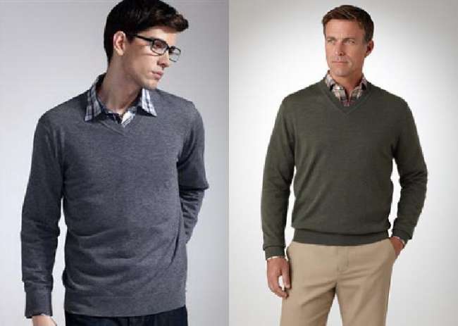 Как носить рубашку с джемпером или свитером мужчине и женщине? фото