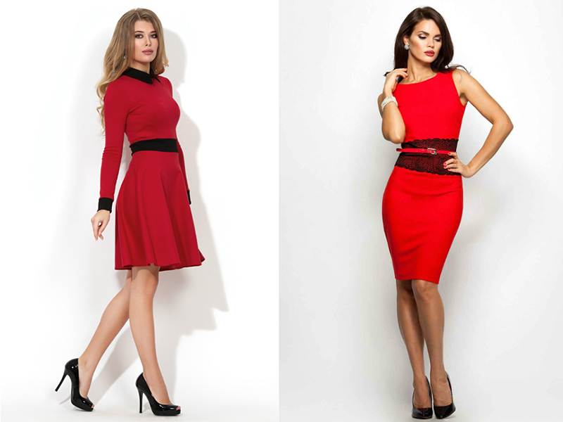 Красное платье, особенности, сочетаемость, критерии выбора