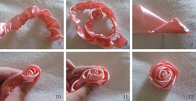 Розы из ткани своими руками мастер класс фото